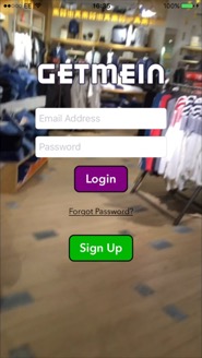 Get Me In App - Main Menu Get Me In App - Main Menu